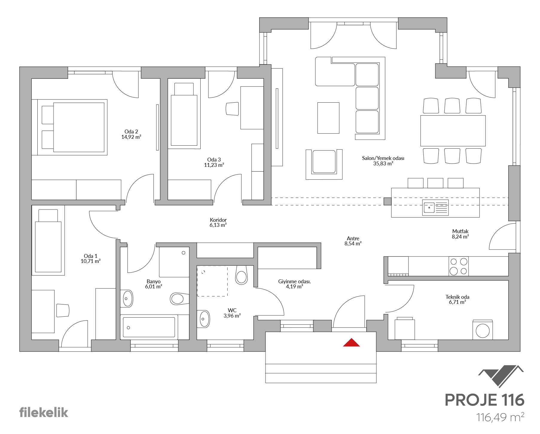 116 m² Tek Katlı Çelik Ev Lavanta