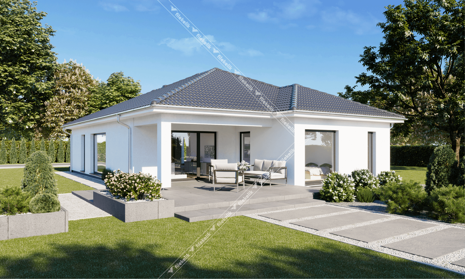 120 m² Tek Katlı Çelik Ev Ardıç