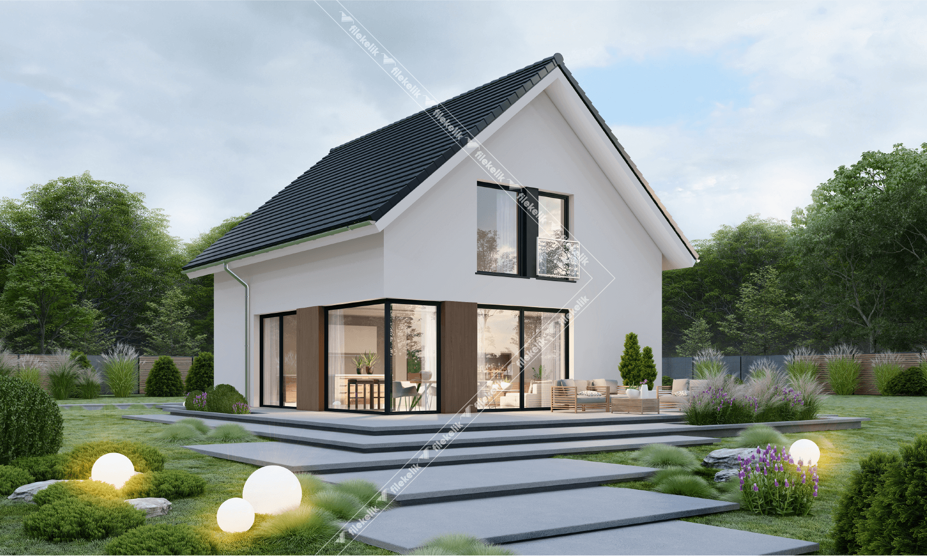 128 m² Çift Katlı Çelik Ev Sadem