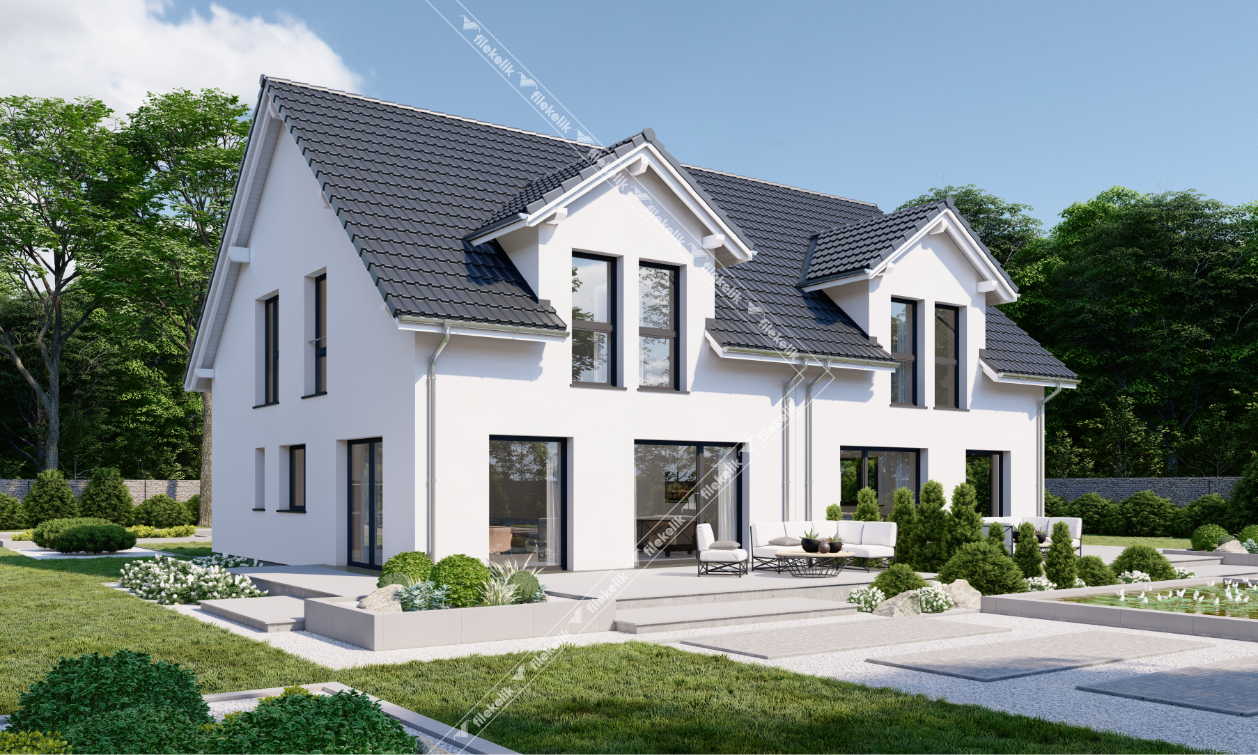 134 m² Çift Katlı Çelik Ev baran