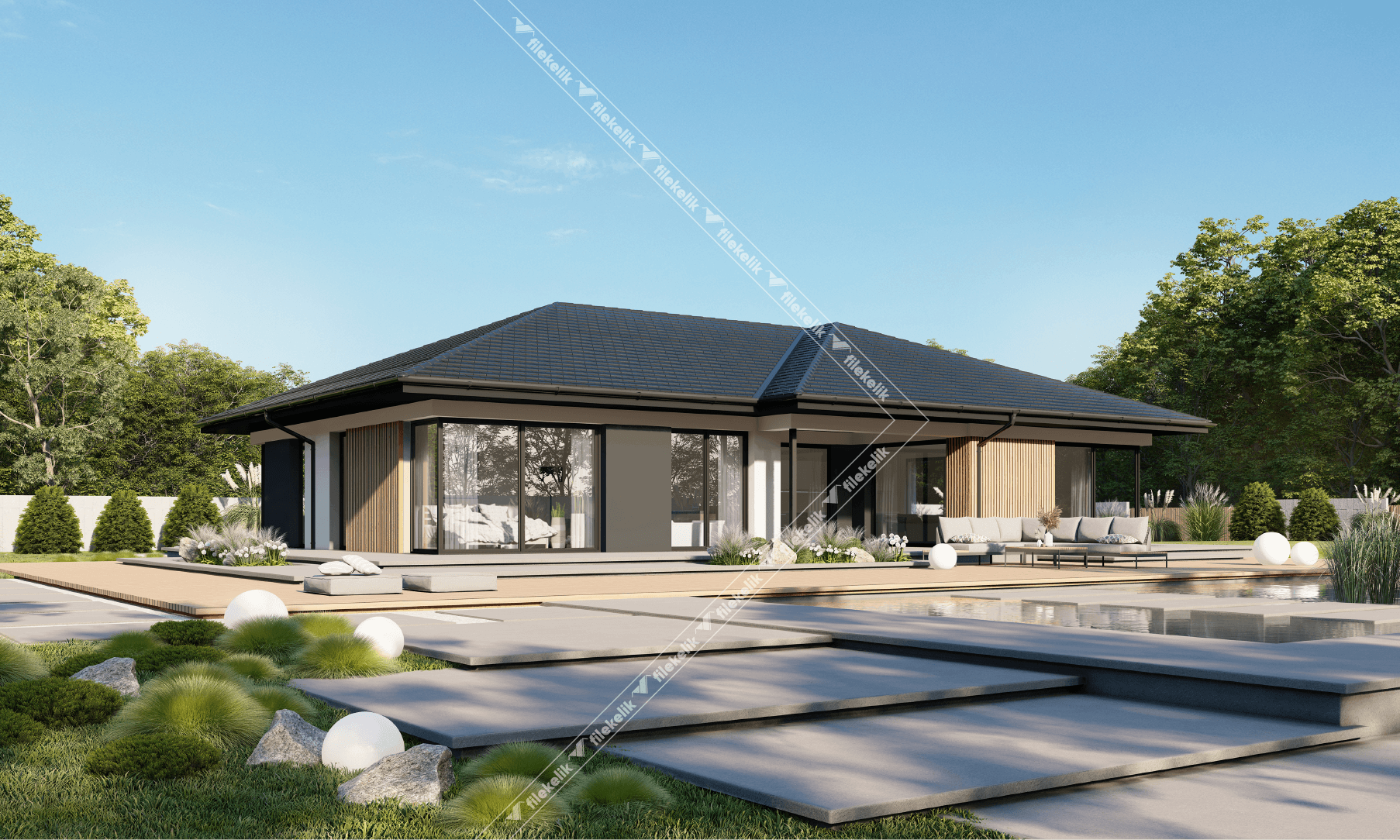 148 m² Tek Katlı Çelik Ev Zümrüt