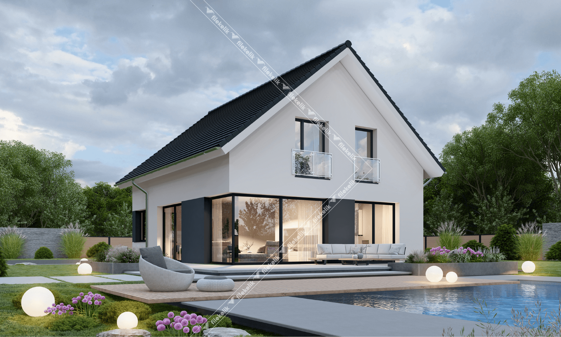 153 m² Çift Katlı Çelik Ev Zira