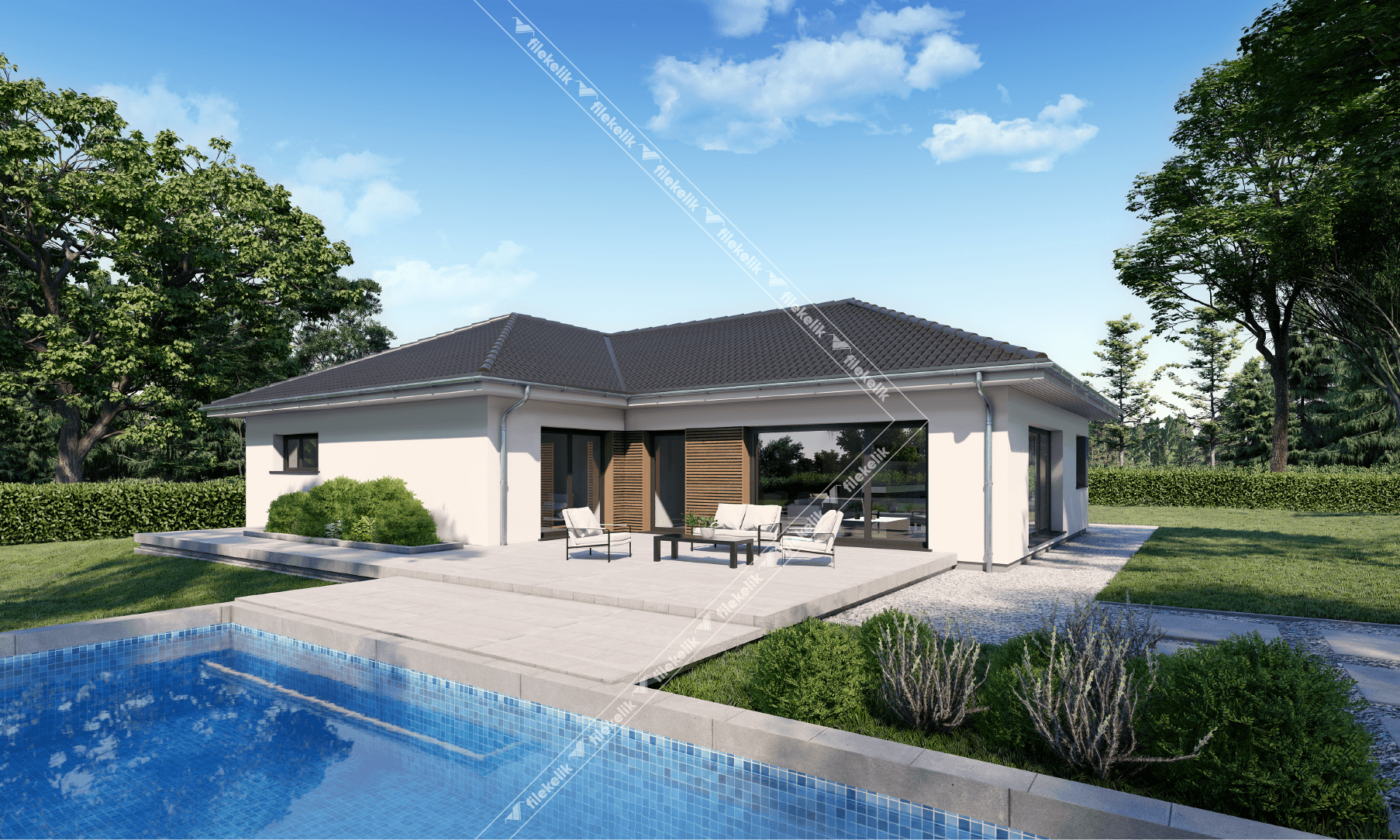 163 m² Tek Katlı Çelik Ev Vadi