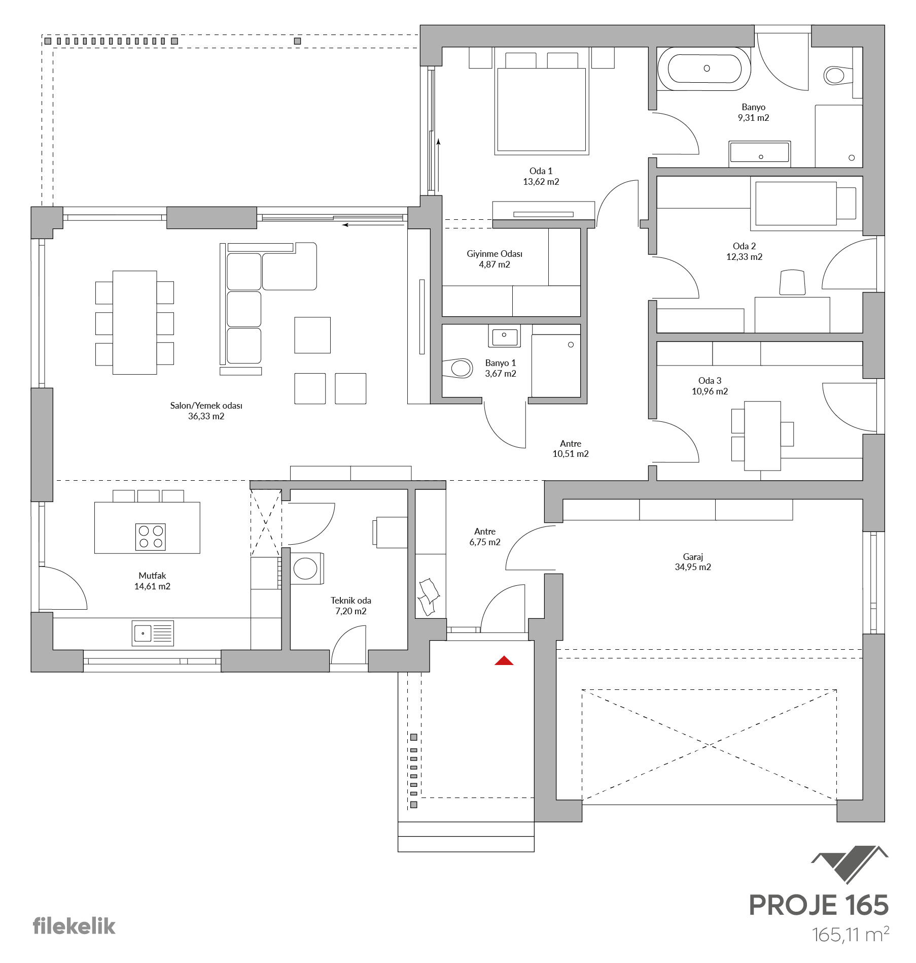 165 m² Tek Katlı Çelik Ev Eylül