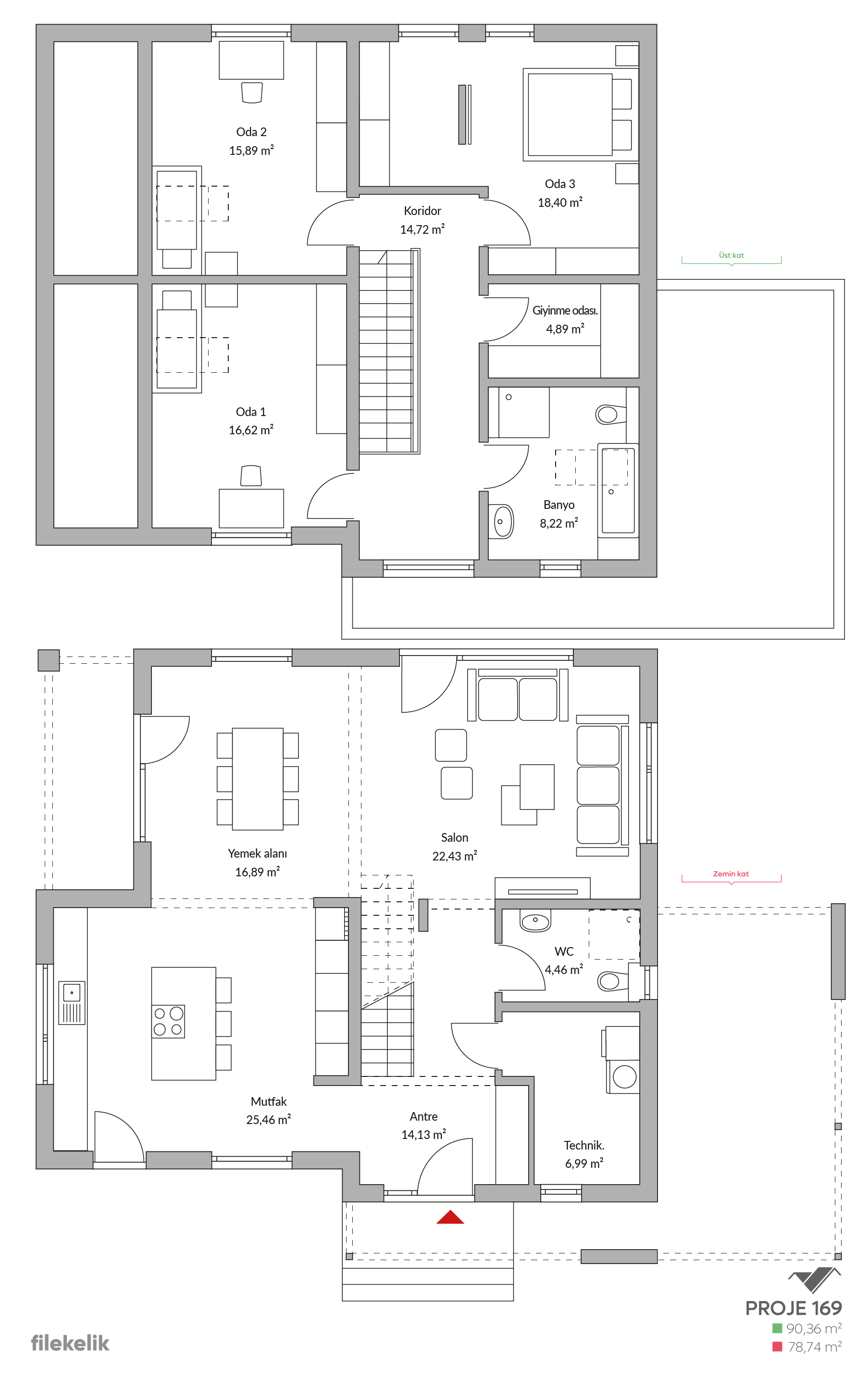 169 m² Çift Katlı Çelik Ev Alaz