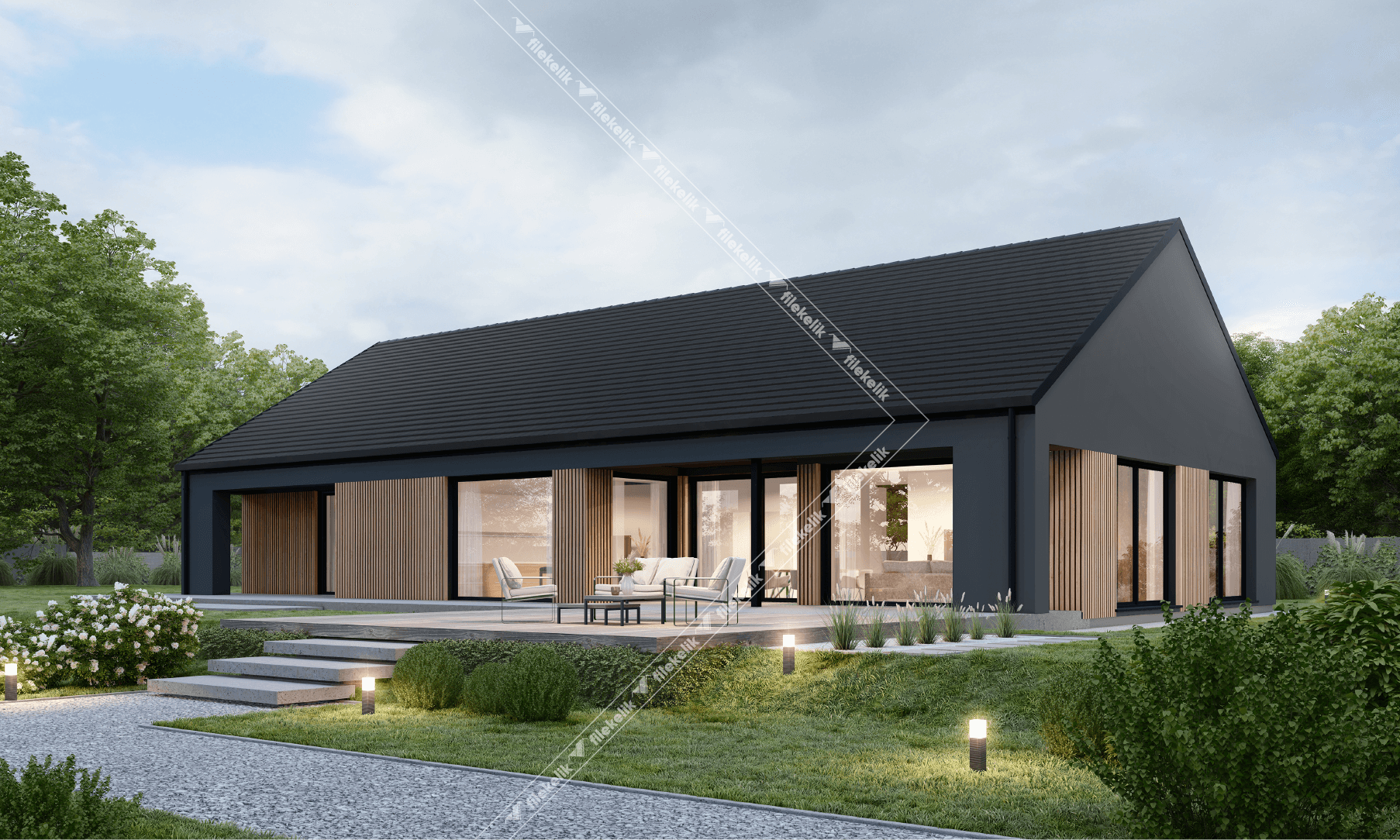 180 m² Tek Katlı Çelik Ev Karanfil