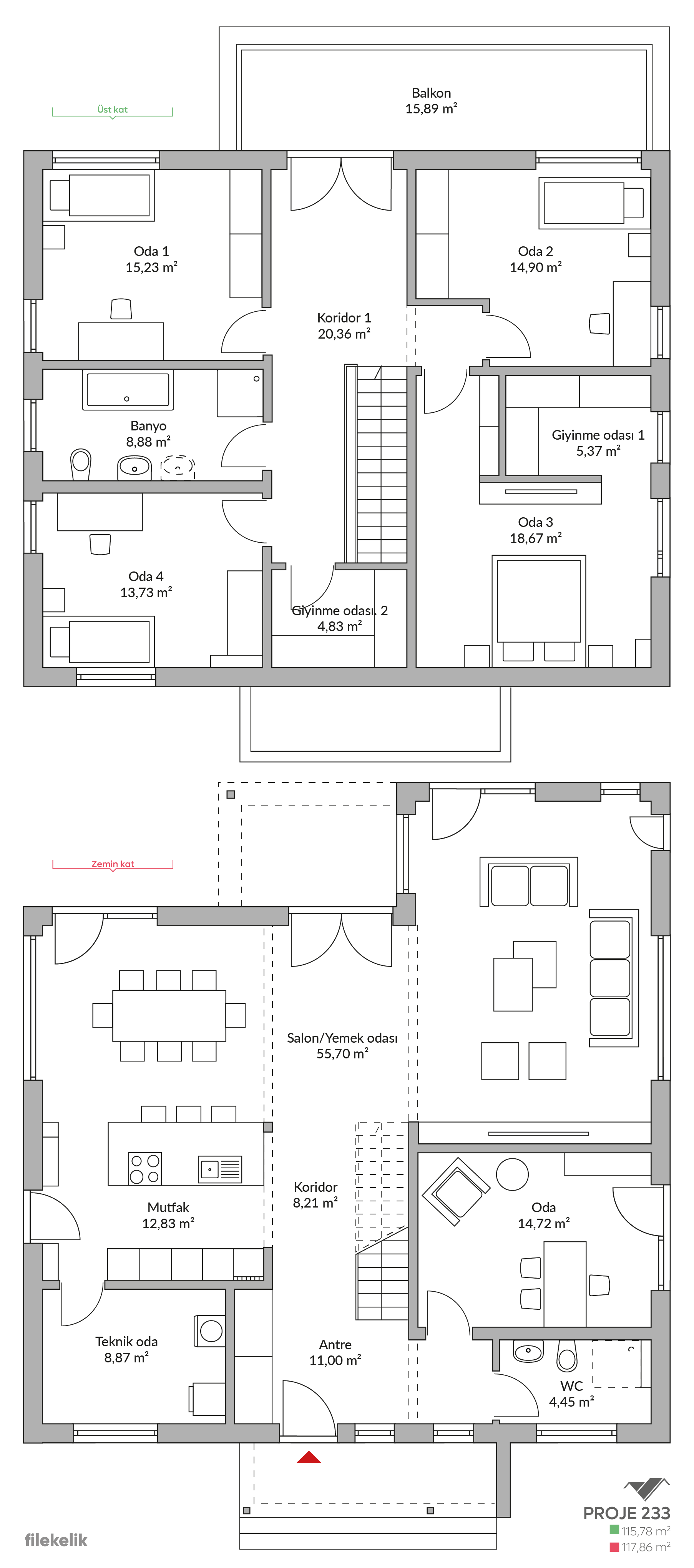 86 m² Tek Katlı Çelik Ev Çınar