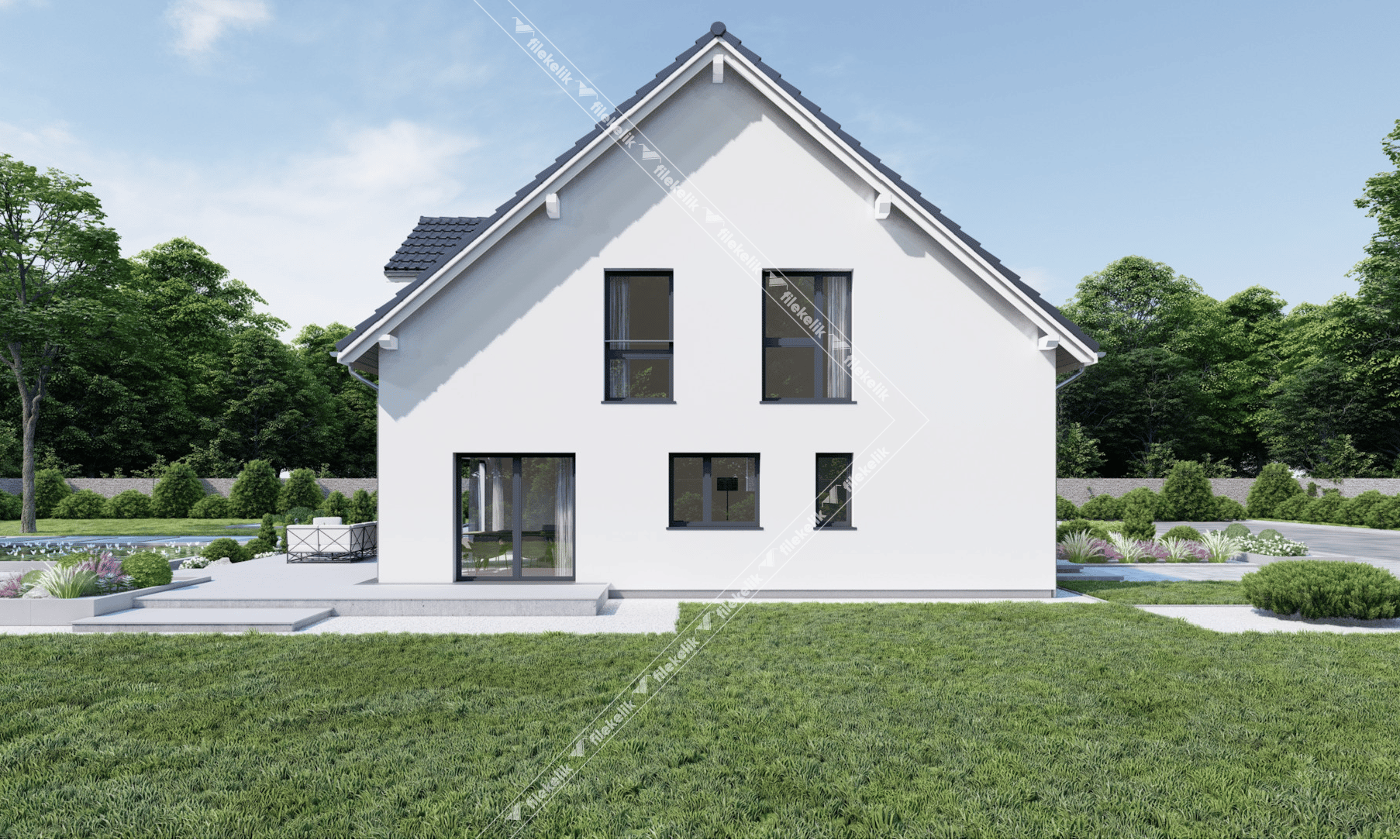 134 m² Çift Katlı Çelik Ev baran