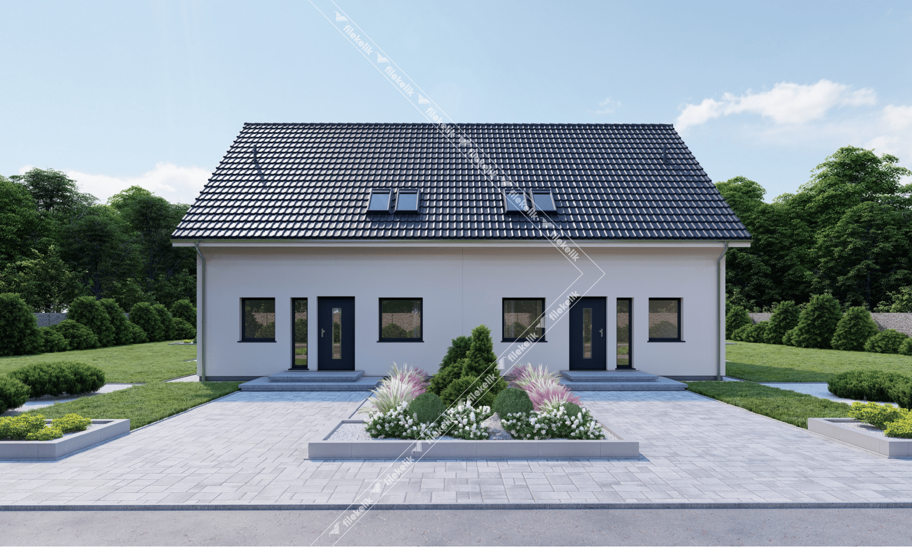 134 m² Çift Katlı Çelik Ev baran