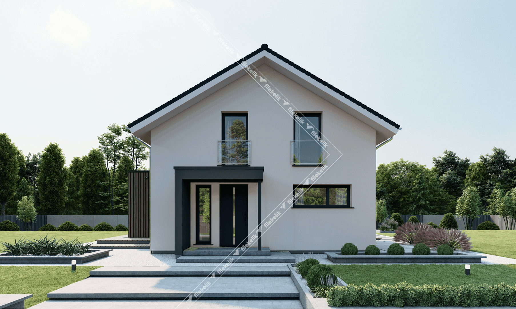 147 m² Çift Katlı Çelik Ev Rüzgar