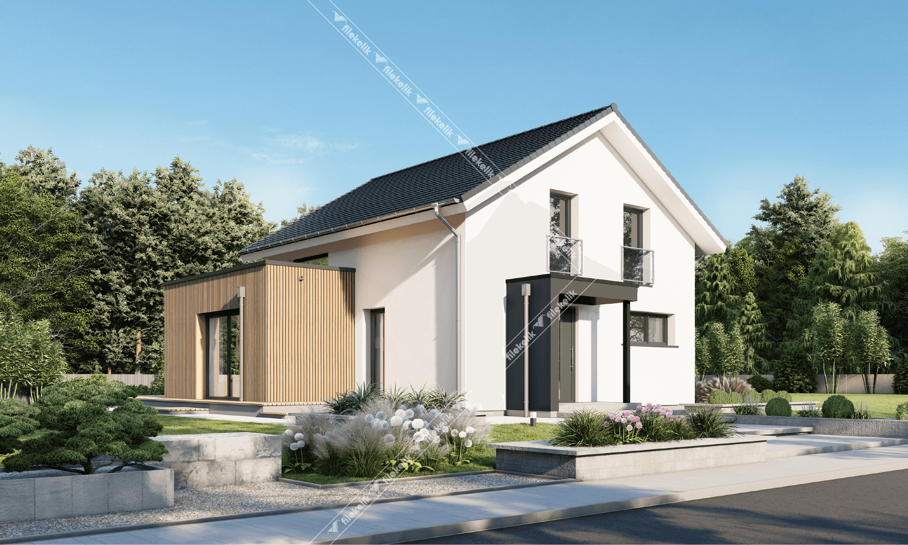 147 m² Çift Katlı Çelik Ev Rüzgar