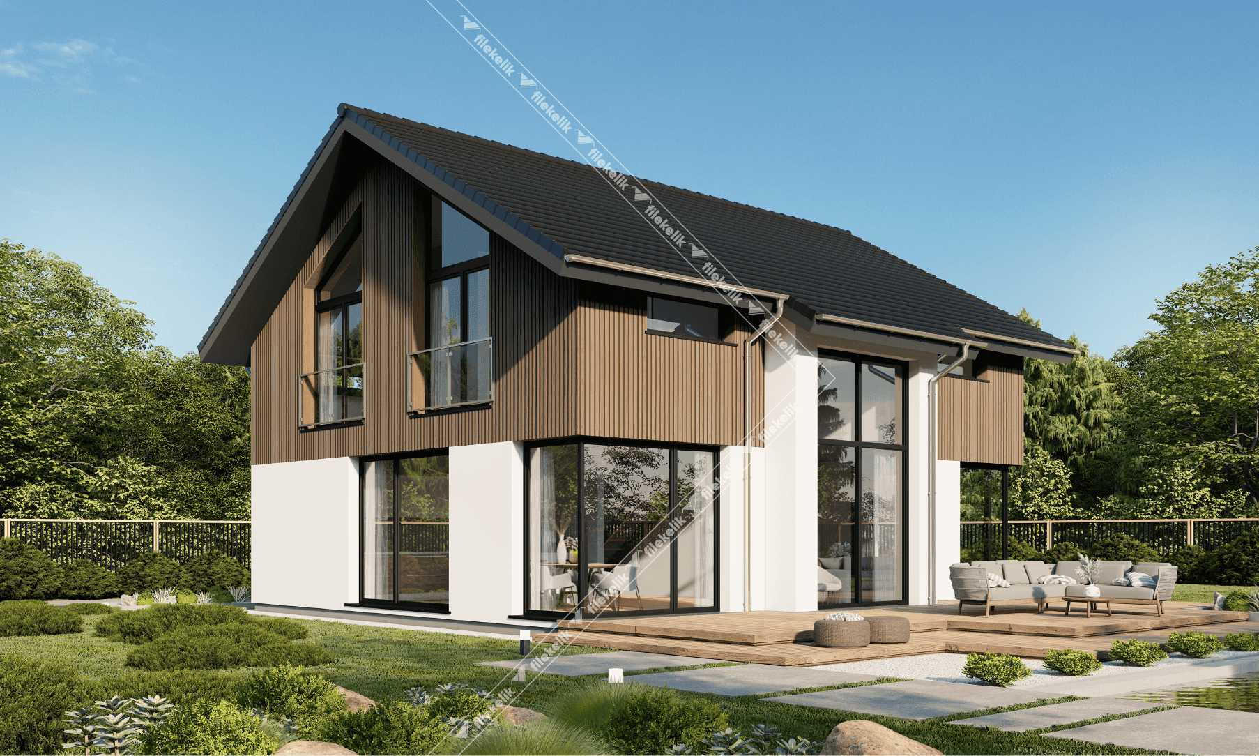 161 m² Çift Katlı Çelik Ev Karamel