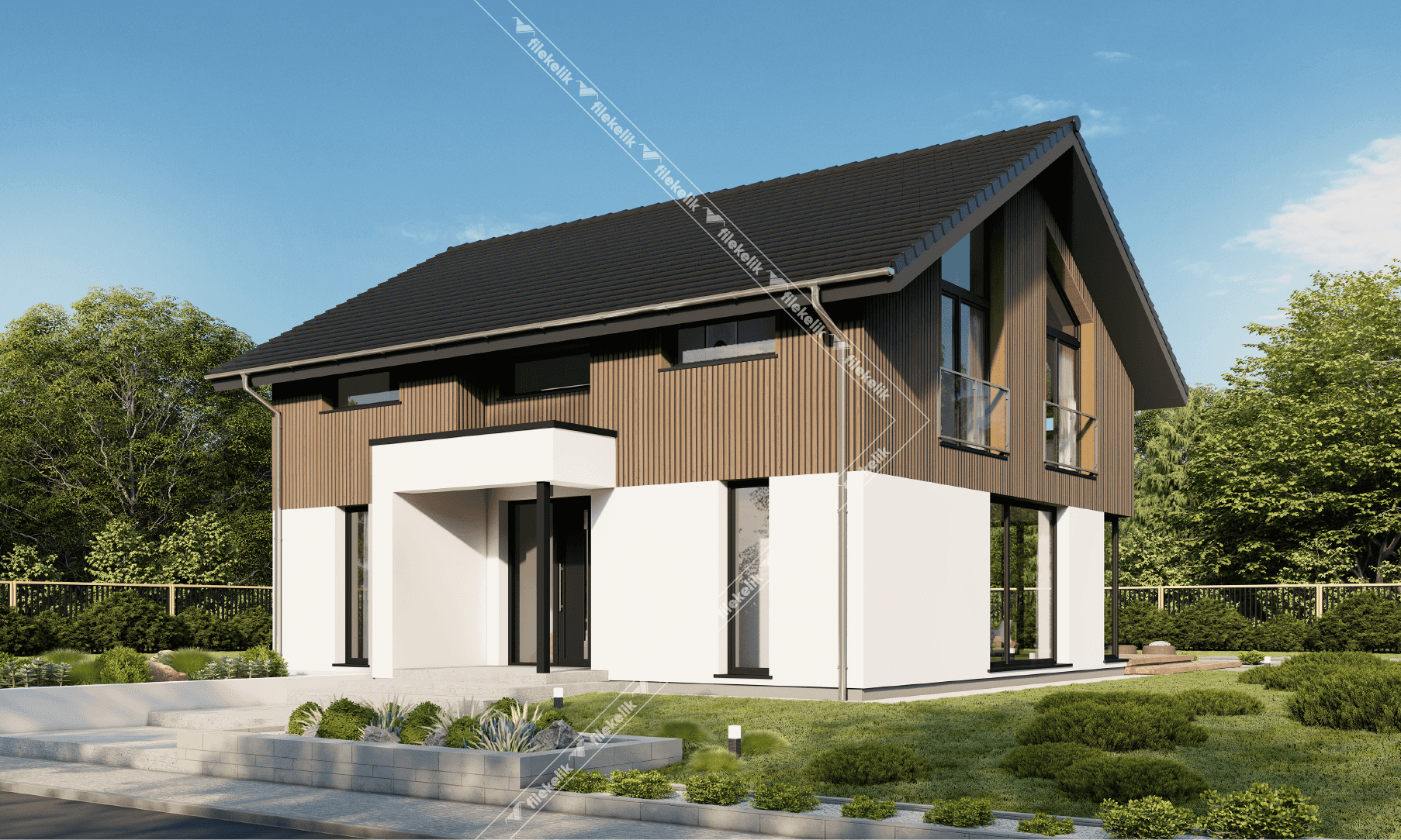 161 m² Çift Katlı Çelik Ev Karamel