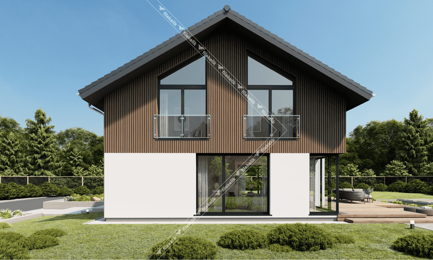 161 m² Çift Katlı Çelik Ev Karamel