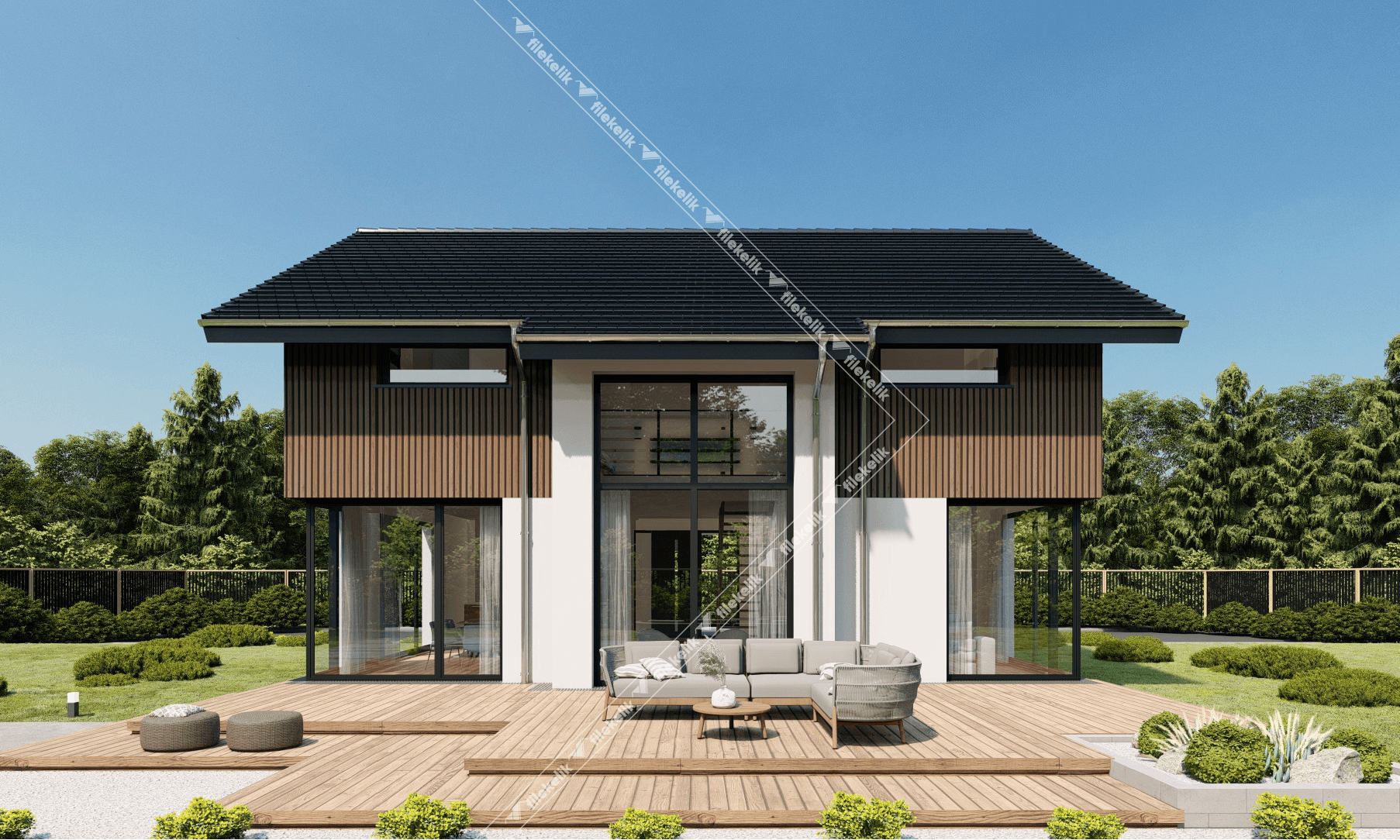 161 m² Çift Katlı Çelik Ev Karamel