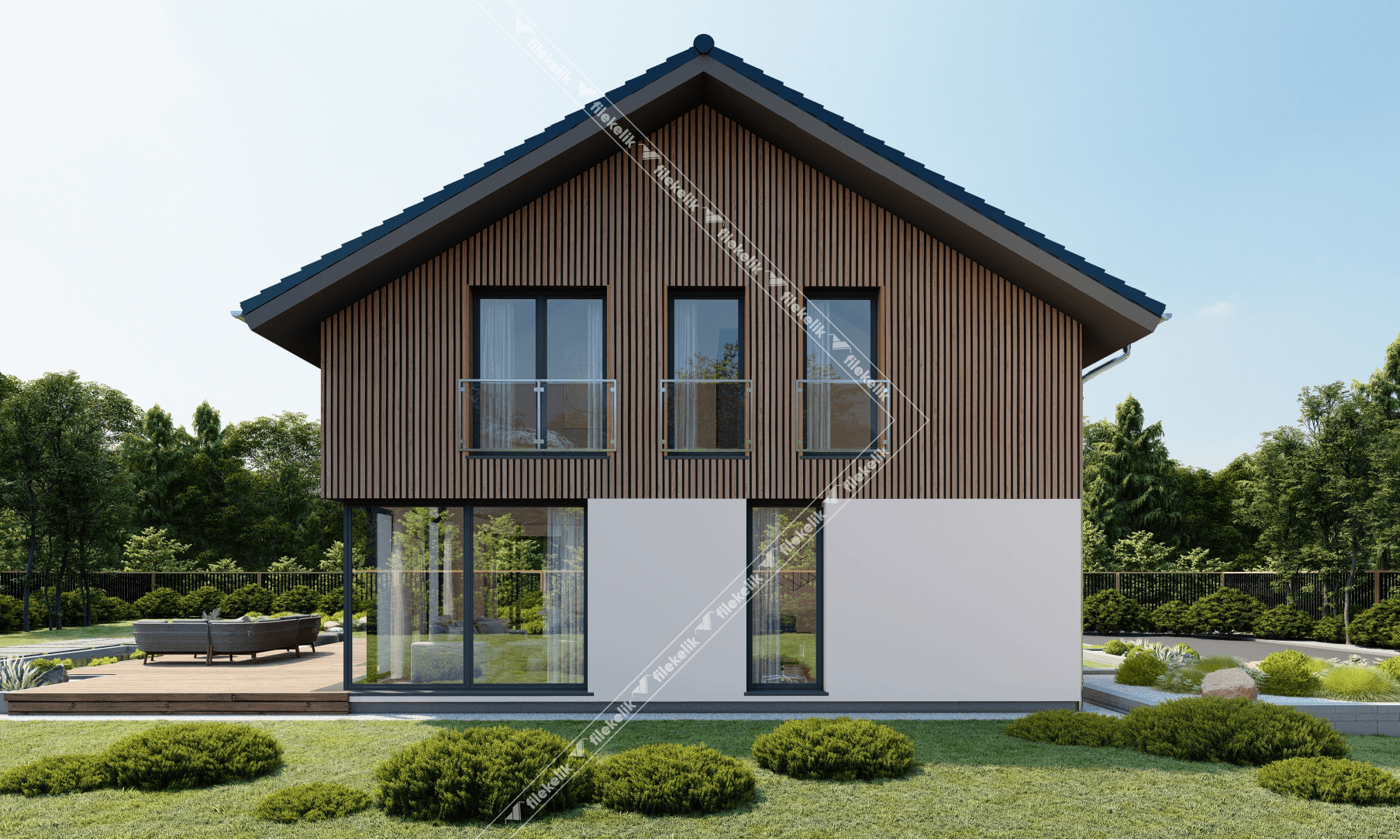 161 m² Çift Katlı Çelik Ev Karamel