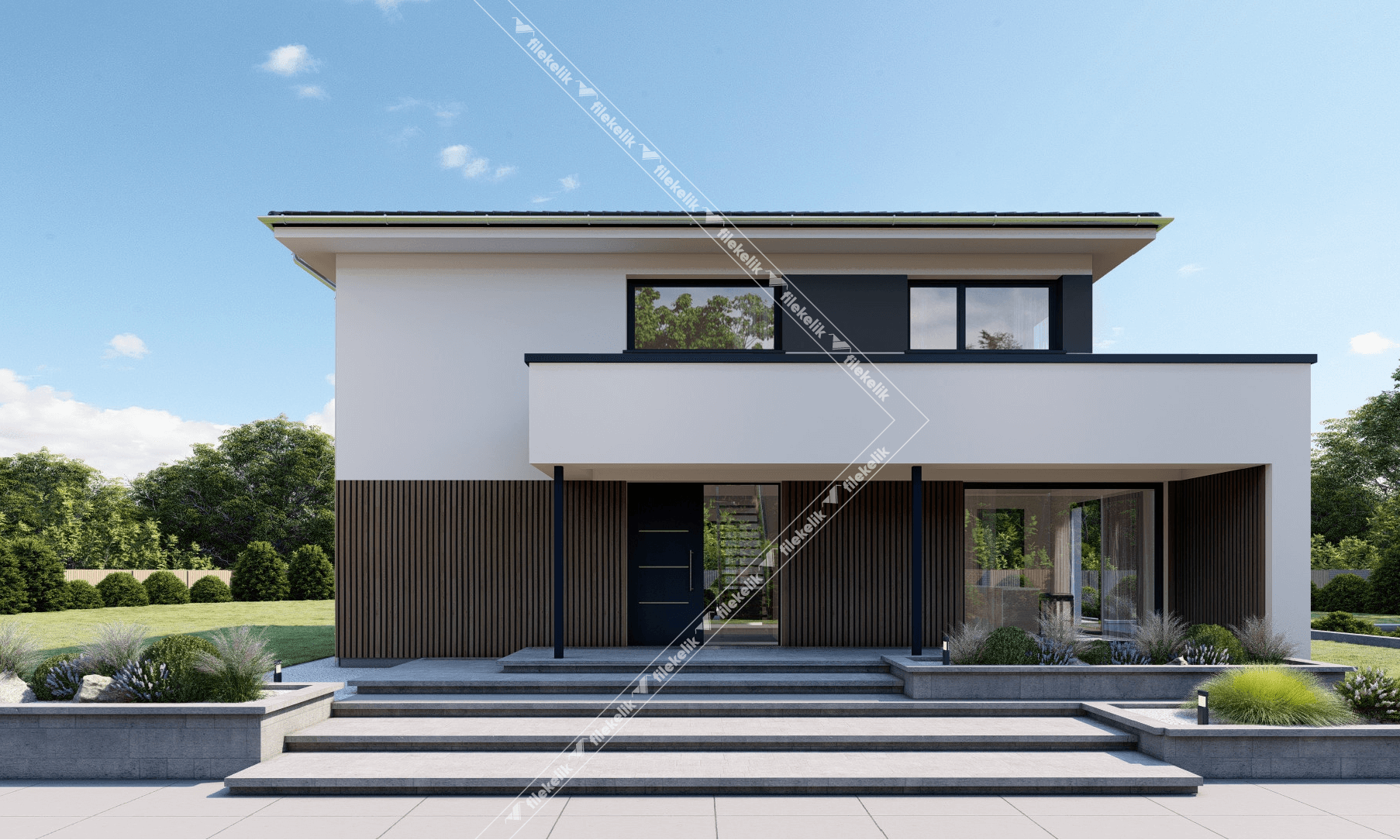 178 m² Çift Katlı Çelik Ev Kare