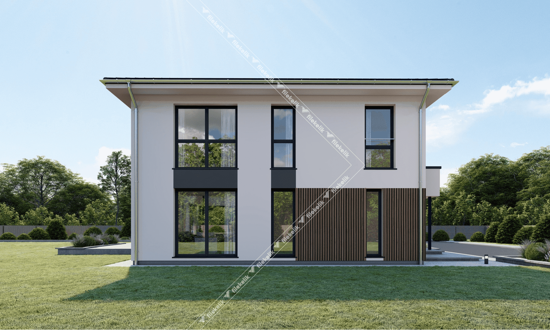 178 m² Çift Katlı Çelik Ev Kare