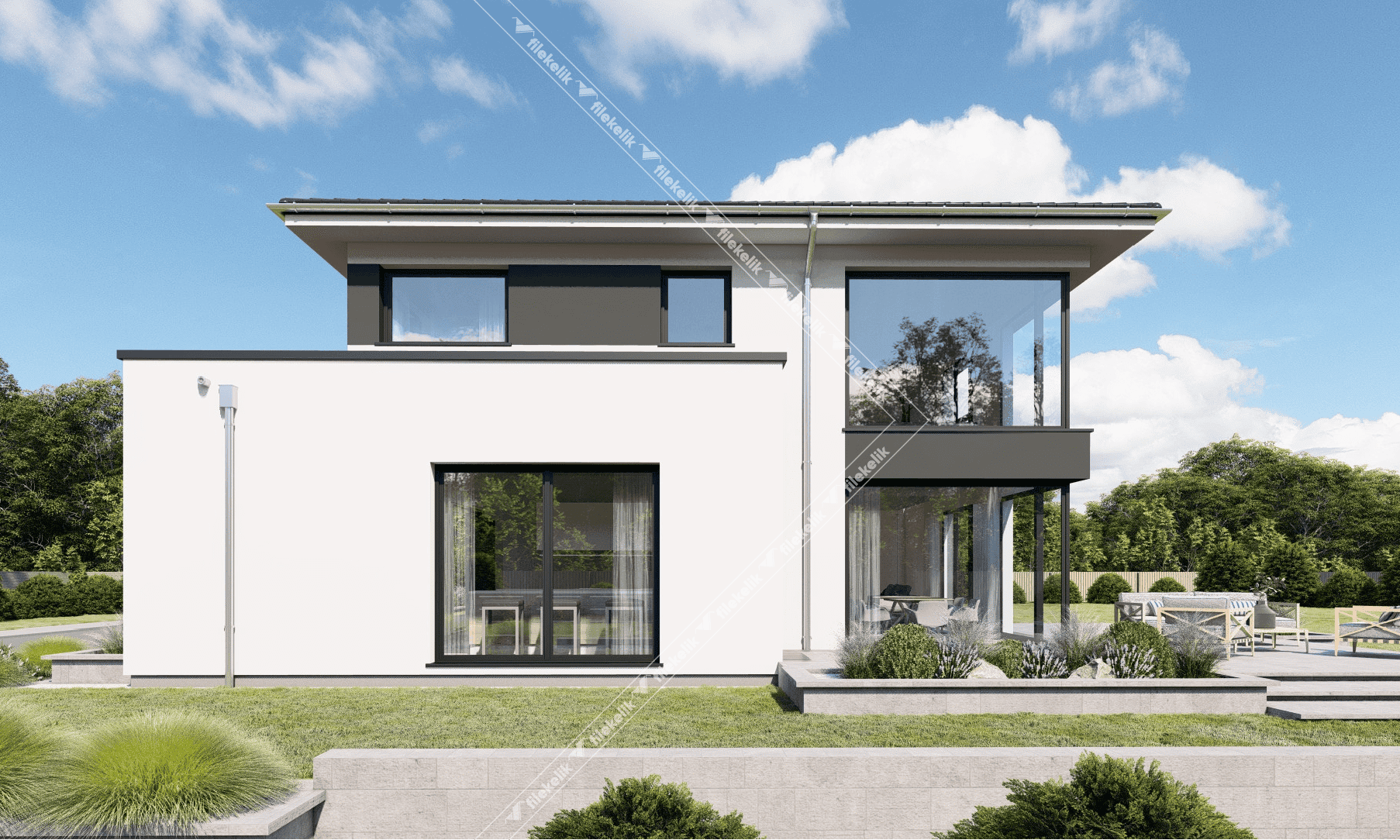 178 m² Çift Katlı Çelik Ev Kare